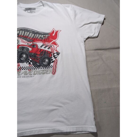 Paradise Lost Grave Digger Racing Company Monster Truck Men's T-Shirt - Picture 4 of 10